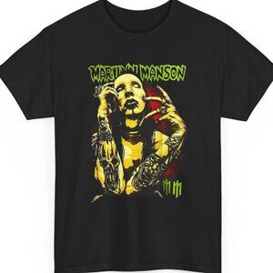 Marilyn Manson Tee, Band Music Shirt, Rock Concert Apparel, Goth Metal T Shirt